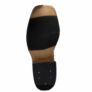 A look at the sole on a pair of Anderson Bean Natural Matte Giant Python Men's Western Boot.