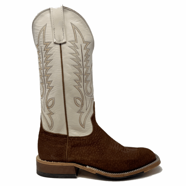 A right profile facing Anderson Bean Rust Carpincho Men's Western Boot.