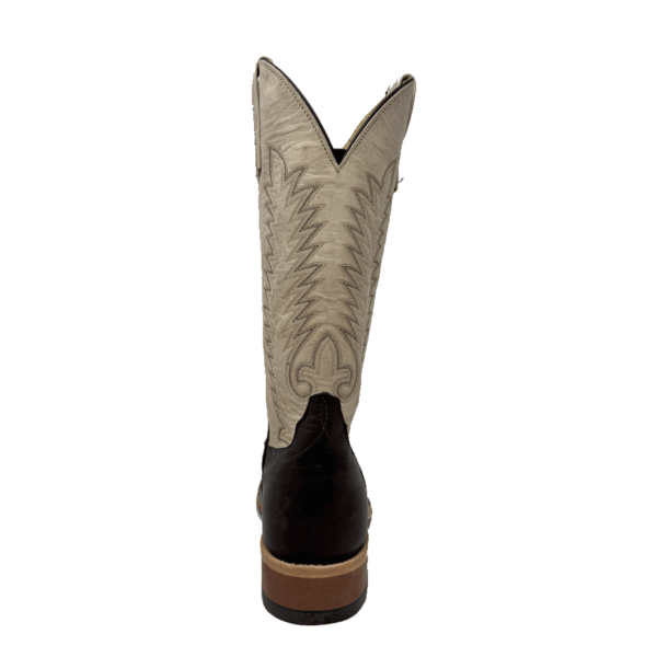 A shot of the heel of an Anderson Bean Sand Angry Elk Men's Western Boot.
