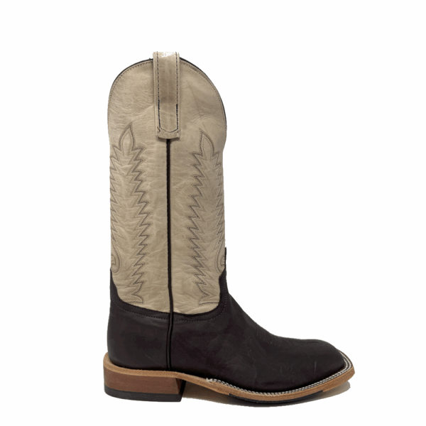 A right profile facing Anderson Bean Sand Angry Elk Men's Western Boot.