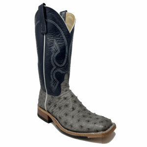A 3/4 right turned Anderson Bean Serpentine Bruciato Ostrich Men's Western Boot.