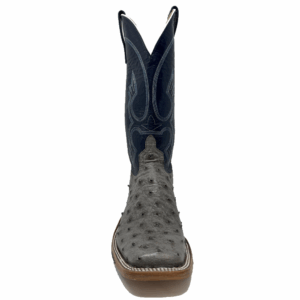 A forward facing look at an Anderson Bean Serpentine Bruciato Ostrich Men's Western Boot.