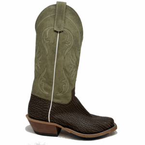 A right profile facing Anderson Bean Tan Safari Shark Men's Western Boot.