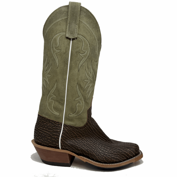 A right profile facing Anderson Bean Tan Safari Shark Men's Western Boot.
