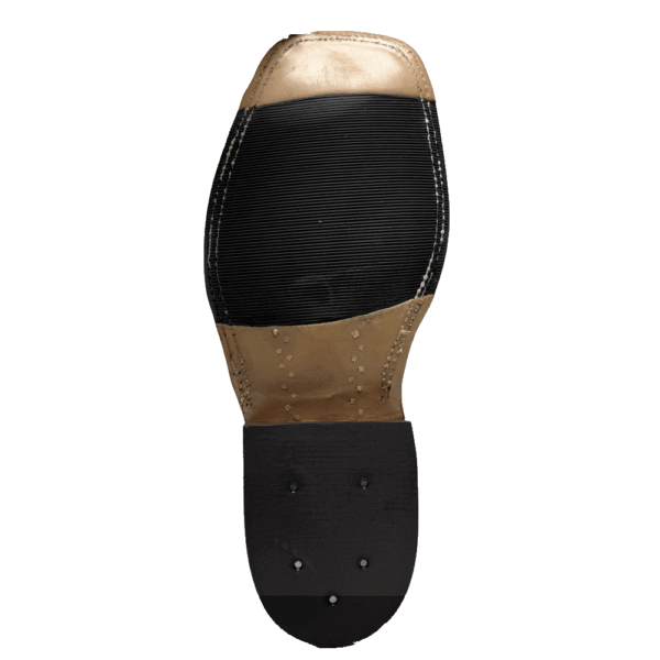 A look at the sole on a pair of Anderson Bean Tan Sinsation Men's Western Boot.