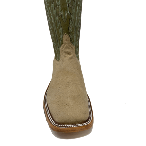 A look at the toe shape of an Anderson Bean Tan Sinsation Men's Western Boot.