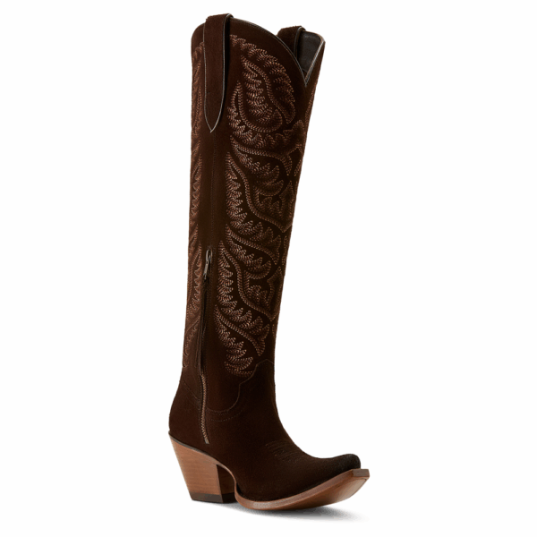 A 3/4 turned Ariat Laramie X Toe Western Boot.