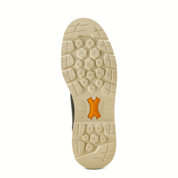 A look at the sole of an Ariat Rebar Lift 6" Waterproof Composite Toe Work Boot.
