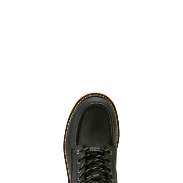 A look at the toe shape of an Ariat Rebar Lift 6" Waterproof Work Boot.
