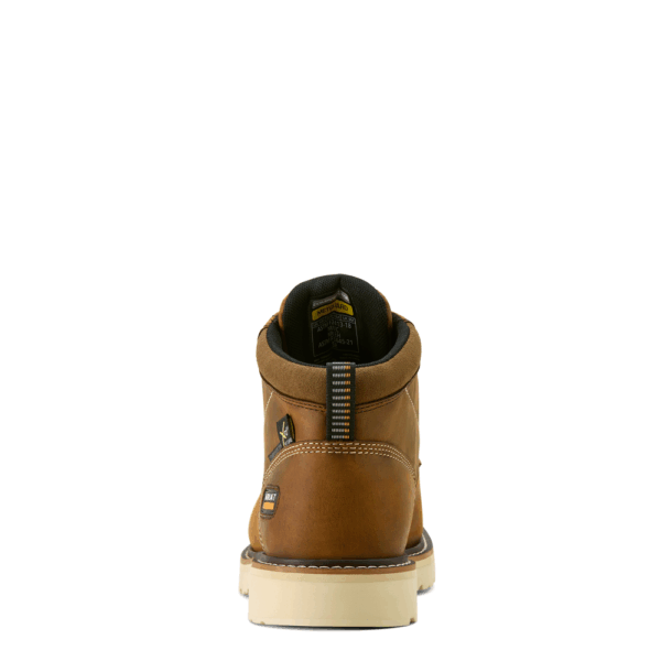 A look at the back and heel of an Ariat Rebar Chukka MetGuard Composite Toe Work Boot.