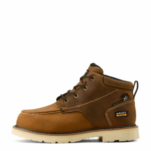 A left profile facing Ariat Rebar Lift Chukka MetGuard Composite Toe Work Boot.