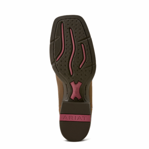 A look at the sole of an Ariat Round Up StretchFit Wide Square Toe Western Boot.