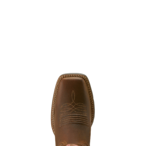 A look at the toe shape of an Ariat Round Up StretchFit Wide Square Toe Western Boot.