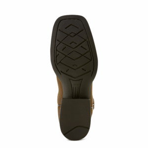 A look at the sole of an Ariat Tombstone Wide Square Toe Kid's Western Boot.