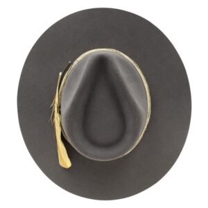 A look at the crown of a Charlie 1 Horse Smoke Ain't Clear Felt Western Hat.