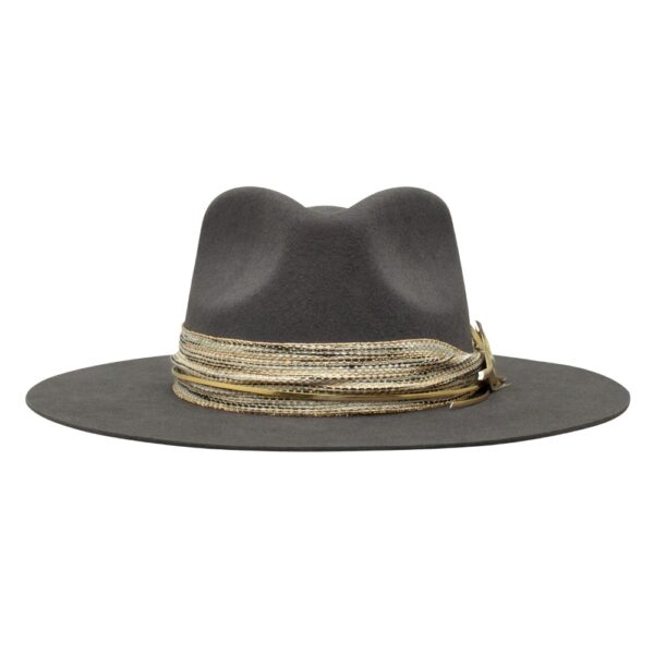 A front-facing look at the Charlie 1 Horse Smoke Ain't Clear Felt Western Hat.