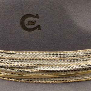 A closeup look at the hatband on a Charlie 1 Horse Smoke Ain't Clear Felt Western Hat.