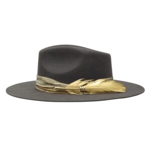 A profile look at the Charlie 1 Horse Smoke Ain't Clear Felt Western Hat.