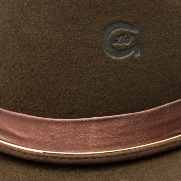 A closeup look at the hatband on a Charlie 1 Horse Songbird Felt Western Hat.