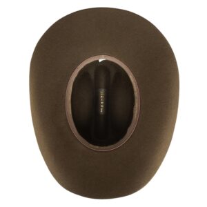 A shot of the underbrim on a Charlie 1 Horse Songbird Felt Western Hat.