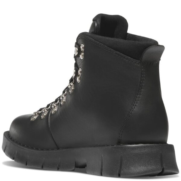 A look at the back and heel of a Danner Women's Eastwood Black Waterproof Hiking Boot.