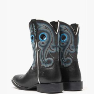A look at the backs and heels of a pair of Durango Westward Women's Midnight Sky Western Boots.