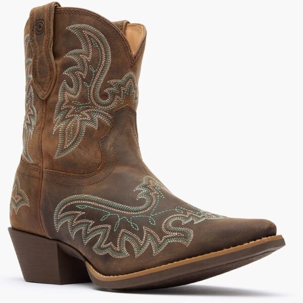 A 3/4 right turned Durango Women's Shyloh Driftwood Pony Boot.