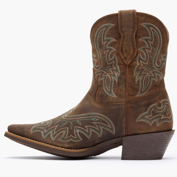 A left profile facing Durango Women's Shyloh Driftwood Pony Boot.