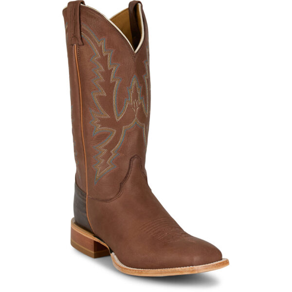 A 3/4 right turned Justin Boston 13" Deer Men's Western Boot.