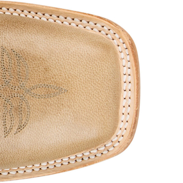 A look at the toe shape on a Justin Burchett 13" Goat Men's Western Boot.