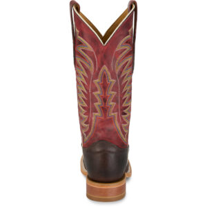 A look at the back and heel of a Justin Burchett 13