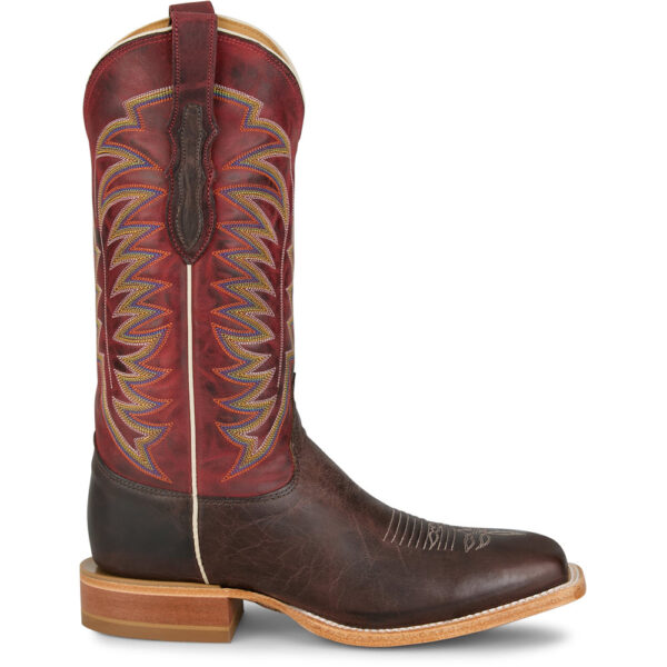 A right profile facing Justin Burchett 13" Goat Men's Western Boot.