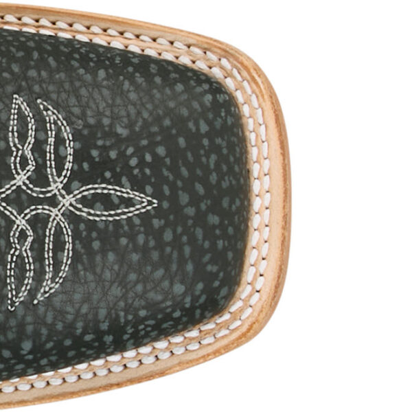 A look at the toe shape on a Justin Cowman 13" Shrunken Shoulder Men's Western Boot.