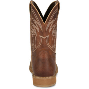 A look at the back and heel of a Justin Daywork 11