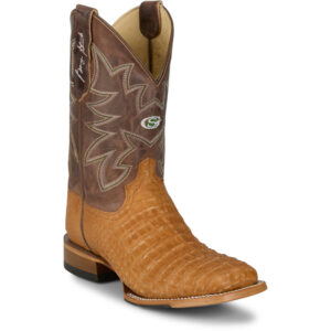 A 3/4 right turned Justin San Antone 11" Caiman Men's Western Boot.