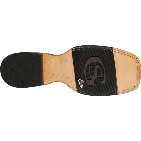 The sole of a Justin San Antone 11" Caiman Men's Western Boot.