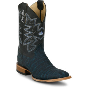 A 3/4 right turned Justin San Antone 11" Caiman Men's Western Boot.