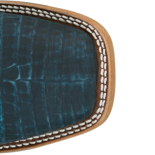 A look at the toe shape on a Justin San Antone 11" Caiman Men's Western Boot.