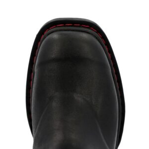 A look at the toe shape on a Muck Big Kid's Chore Western Rubber Boot.