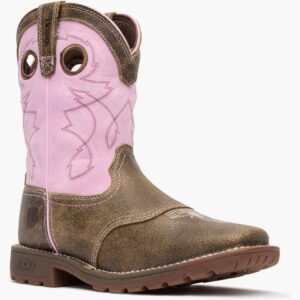 A 3/4 right turned Rocky Big Kids' Legacy 32 Waterproof Western Boot.
