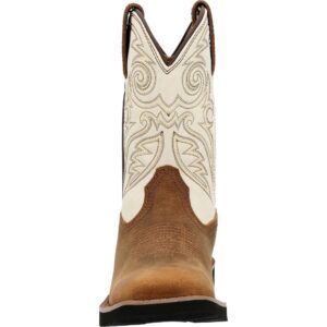 A forward-facing shot of a Rocky Big Kids MonoCrepe Western Boot.