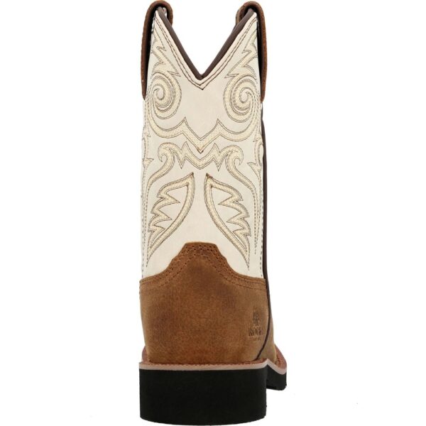 A look at the heel on a Rocky Big Kids MonoCrepe Western Boot.
