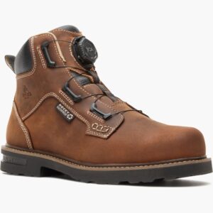 A 3/4 right turned Rocky Grindstone XTR BOA 6" Work Boot.