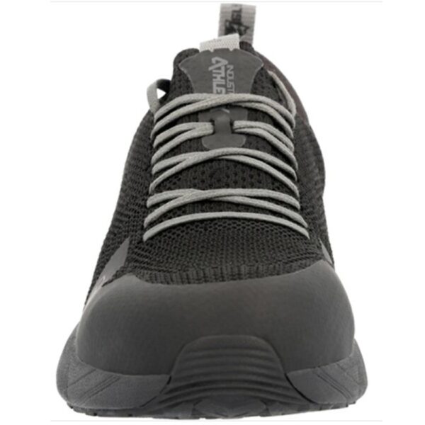 A forward-facing look at a Rocky Industrial Athletix Composite Toe Work Shoe.
