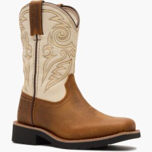 A 3/4 right turned Rocky Kids MonoCrepe Western Boot.