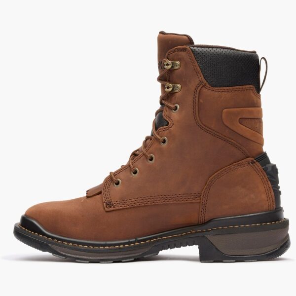 A left profile facing Rocky Rams Horn Composite Toe 9" Western Work Boot.