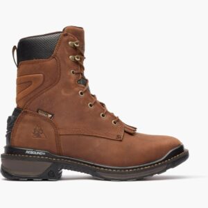 A right profile facing Rocky Rams Horn Composite Toe 9" Western Work Boot.