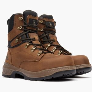 A 3/4 right turned pair of Rocky Worksmart Composite Toe 8