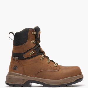 A right profile facing Rocky Worksmart Composite Toe 8" Work Boot.