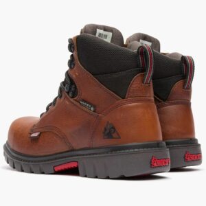 A shot of the heels of a pair of Rocky Worksmart Waterproof Composite Toe 6